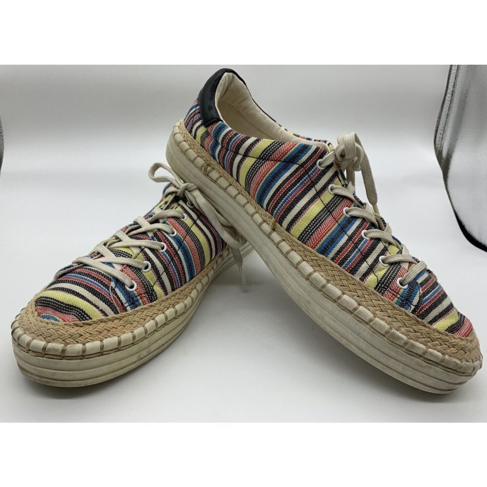 Sam Edelman Kavi Casual Multicolor Striped Womens Lace Up Shoes Sneakers Size 8